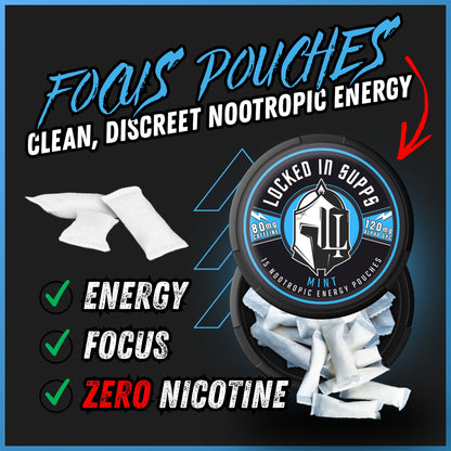 Locked In Focus Pouches – Nootropic Energy (Mint or Mango)