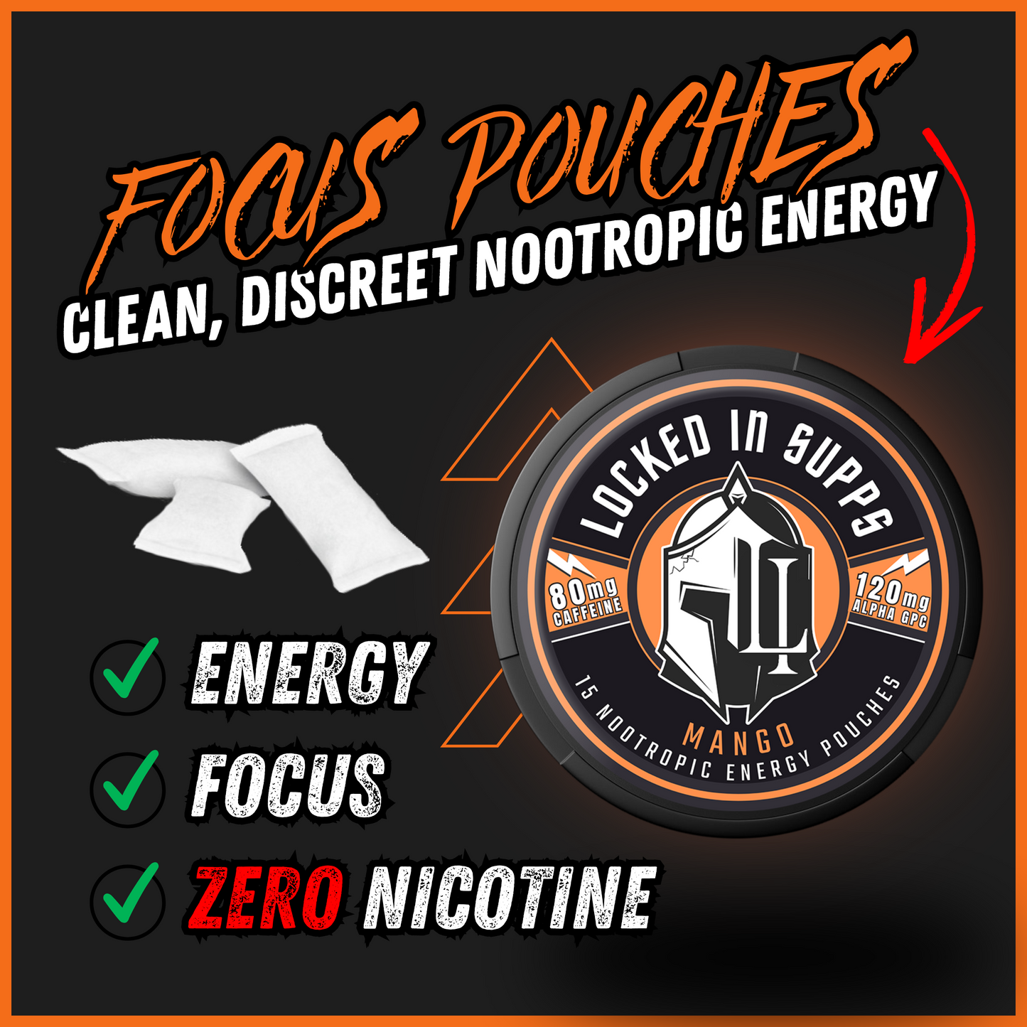 Locked In Focus Pouches - 5 Pack (Mint or Mango)
